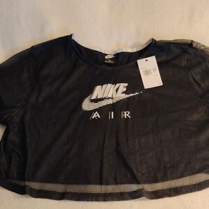 Nike Air 2 Layer Crop Top Spelled Out Swoosh Women's 2X NWT